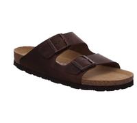 Pantolette ROHDE "Grado", Herren, Gr. 45, braun (dunkelbraun), Leder, Schuhe Pantolette, Sommerschuh, Schlappen, Poolslides, ergonomisch geformtes Fußbett (32928457-45) dunkelbraun