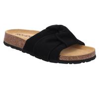 Pantolette ROHDE "MILANO", Damen, Gr. 40, schwarz, Veloursleder, Schuhe Pantolette, Sommerschuh, Strandschuh, Urlaubschuh, Schlappen, Hausschuh (20119258-40) schwarz