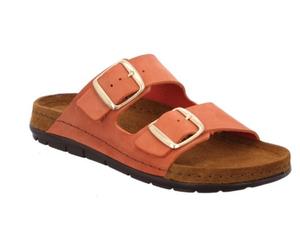 Pantolette ROHDE "Rodigo-D", Damen, Gr. 36, orange, Leder, Schuhe Pantolette, Sommerschuh, Schlappen, Hausschuh mit Schnallenverschlüsse (39845626-36) orange