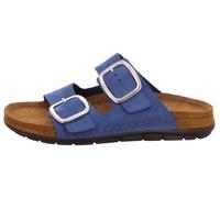 Pantolette ROHDE "Rodigo", Damen, Gr. 38, blau (royalblau), Nubukleder, Schuhe Pantolette, Keilabsatz, Sommerschuh, Hausschuh mit komfortablem Softfußbett (13708748-38)