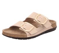 Pantolette ROHDE "Rodigo", Damen, Gr. 39, beige (sand), Nubukleder, Schuhe Pantolette, Keilabsatz, Sommerschuh, Hausschuh mit komfortablem Softfußbett (42220926-39) sand