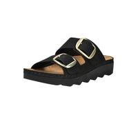 Pantolette ROHDE "Rohde Pantoletten Nubukleder", Damen, Gr. 40, schwarz, Nubukleder, Schuhe Pantolette (73173461-40) schwarz