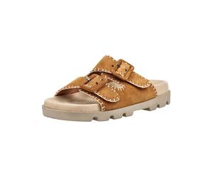 Pantolette ROHDE "Rohde Pantoletten Veloursleder", Damen, Gr. 39, braun (cuoio), Veloursleder, Schuhe Pantolette (65087558-39) cuoio