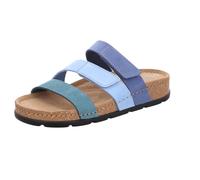 Pantolette ROHDE "SOAVE", Damen, Gr. 38, blau, hellblau, petrol, Nubukleder, mehrfarbig, Schuhe Pantolette, Sommerschuh, Strandschuh, Hausschuh mit vorgeformten Fußbett (24862747-38) blau, hellblau, p