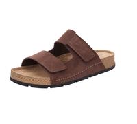 Pantolette ROHDE "SOAVE", Herren, Gr. 42, braun (mokka), Veloursleder, unifarben, Basic, Schuhe Pantolette, Sommerschuh, Hausschuh, Klettschuh mit Softfußbett (62081548-42) mokka