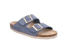 Pantolette ROHDE "SUNNYS N12", Damen, Gr. 37, blau (jeansblau), Veloursleder, unifarben, Schuhe Pantolette, Sommerschuh, Hausschuh, Zweischnaller, Strandschuh mit Softfußbett (49568026-37) jeansblau