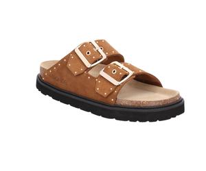 Pantolette ROHDE "TROPEA", Herren, Gr. 40, hellbraun, Veloursleder, unifarben, Schuhe Pantolette, Sommerschuh, Hausschuh, Strandschuh mit verstellbaren Schnallen (38229360-40) hellbraun