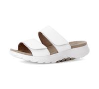 Pantolette ROLLINGSOFT, Damen, Gr. 37, weiß, Glattleder, Schuhe Pantolette, Keilabsatz, Schlupfschuh, Sommerschuh in Komfortweite G (=weit) (39670603-37) weiß