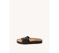 Tamaris Damenschuhe Klassische Pantoletten BLACK LEATHER BLACK LEATHER - Gr. - 36