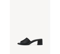 Tamaris Damen Pantolette mit Blockabsatz Leder, schwarz, 38 EU