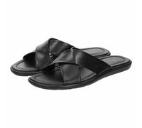 Pantolette SIOUX "Minago", Herren, Gr. 43 (UK 9), schwarz, Obermaterial: 100% Lammnappaleder LANA. 100% Polyurethan PU., Schuhe Pantolette (18817008-43) schwarz