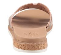 Pantolette SKECHERS "DESERT KISS LOW-PEAK LOOK", Damen, Gr. 41, rosa (roségoldfarben), Lederimitat, metallic, Schuhe Pantolette, Flats, Sandale mit Fußbett (68362616-41)