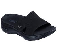 Pantolette SKECHERS "GO WALK ARCH FIT 2.0 SANDAL-", Damen, Gr. 37, schwarz, Textil, unifarben, Schuhe Pantolette, Strandschuh, Slipper mit ArchFit Laufsohle (47691563-37) schwarz