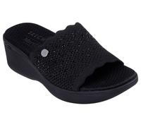 Pantolette SKECHERS "PIER-LITE-LIGHT ESSENCE", Damen, Gr. 42, schwarz (schwarz unifarben), Textil, Glitzer, Schuhe Pantolette, Sommerschuh, Strandschuh mit Luxe Foam und Glitzerdetails (79534856-42) s