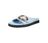 Pantolette STEVE MADDEN "STEVE MADDEN Pantoletten Veloursleder", Damen, Gr. 38, blau, Veloursleder, Schuhe Pantolette (14572560-38) blau