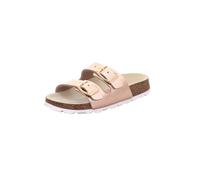 Pantolette SUPERFIT "WMS: mittel", Mädchen, Gr. 38, rosa (bronzefarben), Lederimitat, Schuhe Pantolette, Schlappen, Hausschuh mit Schnallen, Größenschablone zum Download (25926468-38) bronzefarben