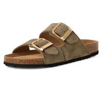 Tamaris Damen Pantoletten, Frauen Clogs, Pantoletten,rot,rosa,atmungs-aktiv,bequem,bequemlichkeit,breit,daempfung,elegant,breite,Olive,36 EU
