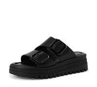 Pantolette TAMARIS, Damen, Gr. 36, schwarz, Glattleder, unifarben, Schuhe Pantolette, Keilabsatz, Schlupfschuh, Sommerschuh mit Touch it-Ausstattung (69792431-36) schwarz