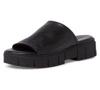 Tamaris Damen Plateau Mules Leder Blockabsatz Sommer; BLACK UNI/schwarz; 37 EU