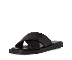 Pantolette TAMARIS, Damen, Gr. 39, schwarz, Leder, unifarben, Basic, Schuhe Pantolette, Sommerschuh, Schlüpfschuh mit TOUCH-IT Technologie (45746537-39) schwarz