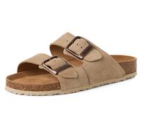 Tamaris Damen Pantoletten, Frauen Clogs, Pantoletten,atmungs-aktiv,bequemlichkeit,breit,daempfung,elegant,breite,Glitzer,Grey,nut,Taupe,39 EU