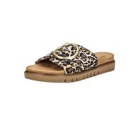 Pantolette TAMARIS "Tamaris Pantoletten Leder", Damen, Gr. 37, leopard, Leder, Schuhe Pantolette (51775200-37)