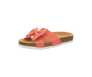 Pantolette THINK "Think Pantoletten Veloursleder", Damen, Gr. 37, rosa (magenta), Veloursleder, Schuhe Pantolette (50695812-37) magenta