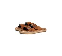 Pantolette TOMMY HILFIGER "FLEX JUTTE HILFIGER SUEDE SANDAL", Herren, Gr. 42, braun, Veloursleder, Schuhe Pantolette, Sommerschuh, Schlupfschuh mit verstellbaren Schnallen (21575865-42)