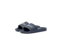 Pantolette TOMMY HILFIGER "TOMMY HILFIGER RAISED POOL SLIDE", Herren, Gr. 41, dunkelblau, Synthetik, Schuhe Pantolette, Sommerschuh, Badeschuh, Haussschuh mit Logoschriftzug (38775811-41) dunkelblau