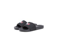 Pantolette TOMMY JEANS "TJM POOL SLIDE", Herren, Gr. 43, schwarz, Textil, Schuhe Pantolette, Sommerschuh, Badeschuh, Hausschuh mit Logoschriftzug (55716159-43) schwarz