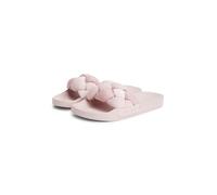 Pantolette TOMMY JEANS "TJW BRAIDED SLIDES", Damen, Gr. 42, rosa (rose), Textil, Schuhe Pantolette, Sommerschuh, Schlupfschuh, Strandschuh mit geflochtener Bandage (10932040-42) rose