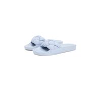 Pantolette TOMMY JEANS "TJW BRAIDED SLIDES", Herren, Gr. 37, hellblau, Textil, unifarben, Basic, Schuhe Pantolette, Sandale, Pantolette, Flat mit geflochtener Bandage (41585627-37) hellblau
