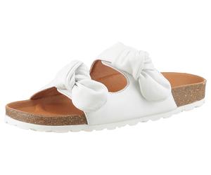 Pantolette VERBENAS "Rain", Damen, Gr. 39, weiß, Glattleder, Schuhe Pantolette, Sommerschuh, Schlappen, Strandschuh, Hausschuh zum Schlupfen (10861830-39)