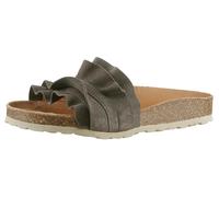 Pantolette VERBENAS "Rocio Roda", Damen, Gr. 37, braun (dunkelbraun), Veloursleder, klassisch, Schuhe, Sommerschuh, Schlappen für Strand- und Badeausflüge geeignet (27760153-37) dunkelbraun