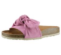 Pantolette VERBENAS "Roxy Roda", Damen, Gr. 41, lila (fliederfarben), Veloursleder, Schuhe Pantolette, Sommerschuh, Flat, Pool Slides mit modischer Schlaufe (62173160-41) fliederfarben