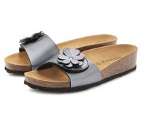 Pantolette VIVANCE, Damen, Gr. 39, grau (grau metallic), Obermaterial: 100% Synthetik. Futter: 100% Synthetik. Decksohle: 100% Rindsleder. Laufsohle: 100% Synthetik, metallic, modisch, Schuhe, Mule, S