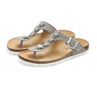 Pantolette VIVANCE "Mule, Sandale, offener Schuh, Sommerschuh", Damen, Gr. 40, grau (hellgrau), Obermaterial: 100% Rindsleder. Decksohle: 100% Rindsleder. Futter: 100% Rindsleder. Laufsohle: 100% Synt