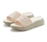 Pantolette VIVANCE "Mule, Sandale, Sommerschuh, offener Schuh", Damen, Gr. 37, beige, Obermaterial: 100% Textilmaterial. Decksohle: 100% Synthetik. Futter: 100% Textilmaterial. Laufsohle: 100% Synthet