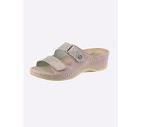 Pantolette WALDLÄUFER, Damen, Gr. 36, rosé, Leder, Rindsleder, Veloursleder, Schuhe Pantolette (87157346-36) rosé