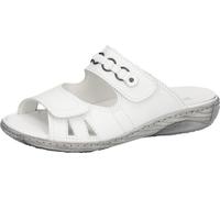 Pantolette WALDLÄUFER "GARDA", Damen, Gr. 8,5 (42,5), weiß, Nappaleder, unifarben, Basic, Schuhe Pantolette, Sommerschuh, Hausschuh, Komfortschuh in Bequemweite G (= weit) (96142956-8,5) weiß