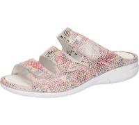 Pantolette WALDLÄUFER "GUNNA", Damen, Gr. 4 (37), rosa multicolor, Veloursleder, mehrfarbig, Schuhe Pantolette, Klettschuh, Sommerschuh, Komfortschuh in Bequemweite G (= weit) (60256003-4) rosa multic