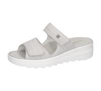 Pantolette WALDLÄUFER "H-IZZY", Damen, Gr. 6 (39), hellgrau, Nubukleder, unifarben, Schuhe Pantolette, Sommerschuh, Hausschuh, Bequemschuh in Komfortweite H (= sehr weit) (23064156-6) hellgrau