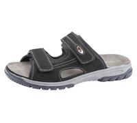 Pantolette WALDLÄUFER "Harald", Herren, Gr. 11 (46), schwarz, Nubukleder, unifarben, Schuhe Pantolette, Sommerschuh, Schlappen, Klettschuh, in Weite H (= sehr weit) (43591916-11)