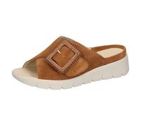 Pantolette WALDLÄUFER "K-ADEA", Damen, Gr. 5 (38), braun, Veloursleder, unifarben, Schuhe Pantolette, Komfortschuh, Bequemschuh in Extraweite K für den kräftigen Fuß (72840724-5)