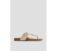 Pantoletten aus Rindsleder mit Dornschließe 37 Gold 6009137.410.37