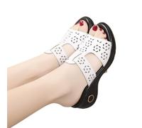 Pantoletten Damen Sommer Keilabsatz Elegante Slipper Peeptoe Bohemian Hausschuhe Plattform Mit Fussbett Römische Mit Absatz Pantoletten Orthopädische Sandalen Slides Sommerschuhe