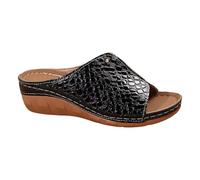 Pantoletten Damen Sommer Sandalen & Slides Für Damen Orthopädische Hausschuhe Keilsandalen Elegant Weite H Sandaletten Bequem Gartenschuhe Peep Toe Latschen Slipper Damensandalen Sommerschuhe