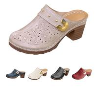 Pantoletten für Damen, Blockabsatz, orthopädische Slides mit Fußgewölbeunterstützung, weite Passform, Wandersandalen für Damen, Diabetes-Sandalen für Plantarfasziitis, Sommer, Strand, Clogs