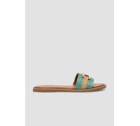 s.Oliver Damen Pantoletten Elegant Sommer, Metallisch (Green), 39 EU