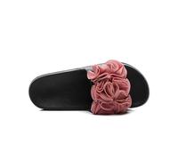 Pantoletten Sommer Mode Blumen Flip-Flop Mode Hausschuhe Flach Sommer Sandalen Damen In-Outdoor Rutschfest Slipper (Pink, EU Schuhgrößensystem, Erwachsene, Numerisch, M, 38)